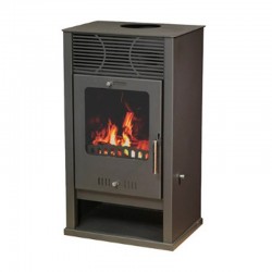 Estufa de leña con leñero 10,13kW Celia Eider