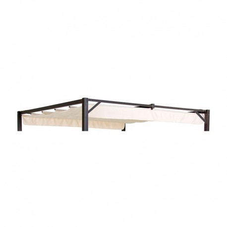 Toldo de repuesto crema para pérgola corredera 4x3