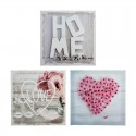 Cuadro lienzo impreso Love Home MDF/poliéster 28x1,6x28cm