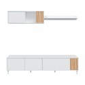 Mueble de salón melamina blanco artik/natural 200x40x47cm Ethna