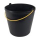 Cubo de plástico negro con asa recubierta PVC 15L VIBPL15 Vito