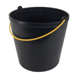 Cubo de plástico negro con asa recubierta PVC 15L VIBPL15 Vito