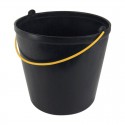 Cubo de plástico negro con asa recubierta PVC 15L VIBPL15 Vito