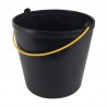 Cubo de plástico negro con asa recubierta PVC 15L VIBPL15 Vito