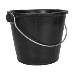 Cubo de goma negro con asa metálica 12L VIBB12 Vito