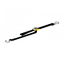 Trincaje ajustable negro con gancho 25mm 2m 2uds.