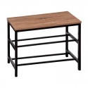 Zapatero de metal/madera 2 baldas 63x30x45cm