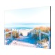 Cuadro alto brillo paseo hacia playa 120x80cm