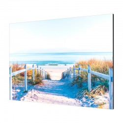 Cuadro alto brillo paseo hacia playa 120x80cm