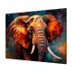 Cuadro alto brillo Elefante 120x80cm