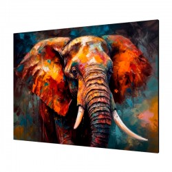 Cuadro alto brillo Elefante 120x80cm