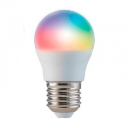 Bombilla esférica LED Smart WiFi E27 5W 470lm CCT RGB