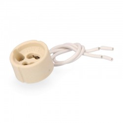 Portalámparas halógeno GU10 2A 250V 15cm de cable retractilado