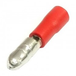 Terminal cilíndrico hembra 4mm rojo