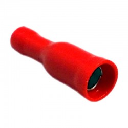 Terminal cilíndrico macho 4mm rojo