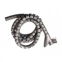 Tubo organizador de cables easy cover gris 20mm 1,8m