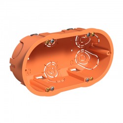 Caja de pladur redonda doble con tornillos IP20 138x75x45mm