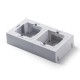 Caja de superficie universal de mecanismos doble