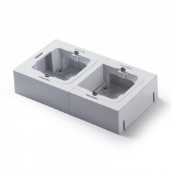 Caja de superficie universal de mecanismos doble