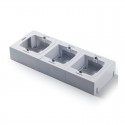 Caja de superficie universal de mecanismos triple