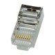 Conector de acero inoxidable RJ45 macho FTP CAT5E blindado 6uds.