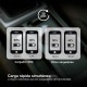 Cargador mechero coche 2 USB QC3,0 + 2,4A