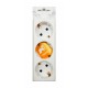 Base sin cable Schuko 3 tomas con protección infantil 3680W 16A 250V
