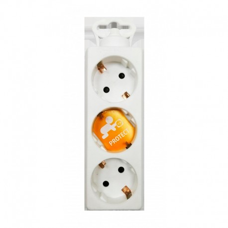 Base sin cable Schuko 3 tomas con protección infantil 3680W 16A 250V