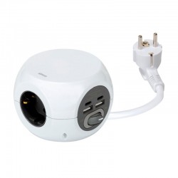 Base cubo múltiple 3 tomas + 2 USB C + 2 USB A