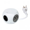 Base cubo múltiple 3 tomas + 2 USB C + 2 USB A