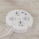 Base múltiple redonda 4 tomas Schuko + 2 USB 2,5A 1,5m