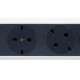 Base múltiple giratoria 6 tomas Schuko con interruptor cable 1,5m