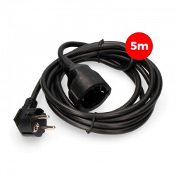 Prolongación negra 3x1,5mm 5m 16A 250V