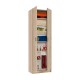 Armario zapatero multiusos 2 puertas de melamina roble 59x37x180cm