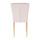 Silla de comedor tapizada velvet gris y patas de metal Salma