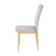 Silla de comedor tapizada velvet gris y patas de metal Salma