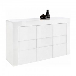 Aparador de 3 puertas de melamina blanco 138x42x84cm Easy