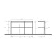 Aparador de 3 puertas de melamina blanco 138x42x84cm Easy