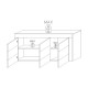Aparador de 3 puertas de melamina blanco 138x42x84cm Easy