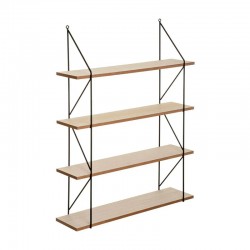 Estantería múltiple de metal y MDF para pared