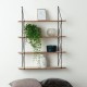 Estantería múltiple de metal y MDF para pared