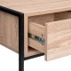 Consola con 2 cajones de madera y metal 100x35x80cm