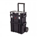 Carro de herramientas vertical negro con ruedas 56x37x70cm Keter