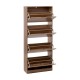 Zapatero 4 trampones de madera 60x23x155cm