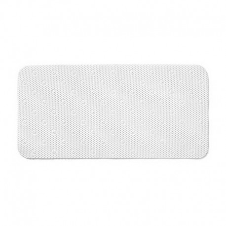 Alfombra de ducha acolchada blanca con ventosas 91x45cm Rayen