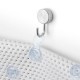 Alfombra de ducha acolchada blanca con ventosas 91x45cm Rayen