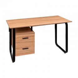 Mesa de escritorio con cajones de madera/metal 120x60cm