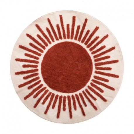 Alfombra de algodón blanca y roja 90x1cm Alicante