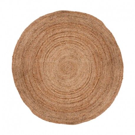 Alfombra decorativa redonda de yute vegetal 120cm