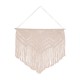 Macramé decorativo colgante blanco 110x123-143cm